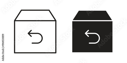 Return purchase icons. Vector graphic. Editable vector stroke. EPS 10.