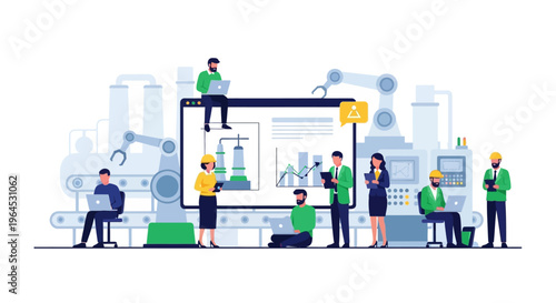 Smart Factory Operations: Industrial Automation, Data Analysis, and Team Collaboration in Modern Manufacturing