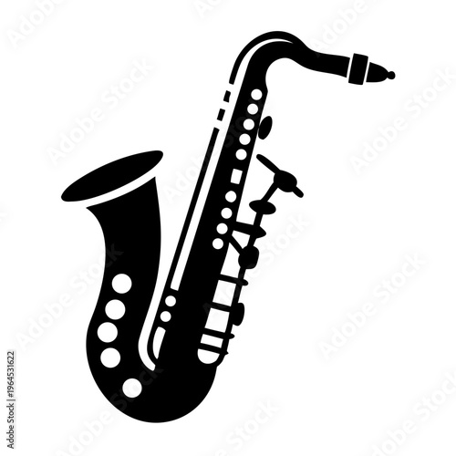 alto saxophone musical instrument icon illustration for jazz band performance design