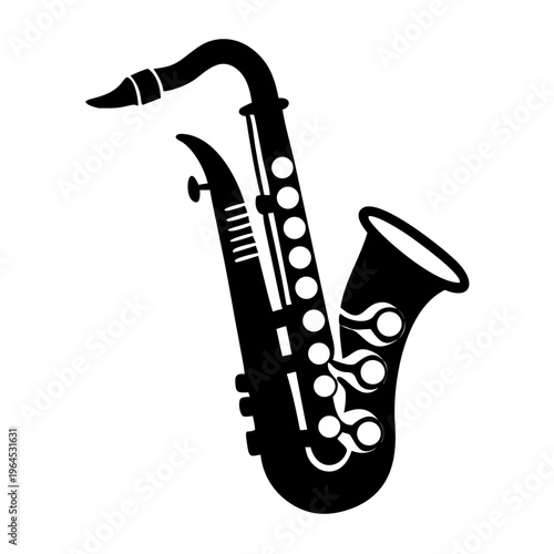 alto saxophone musical instrument icon illustration for jazz band performance design