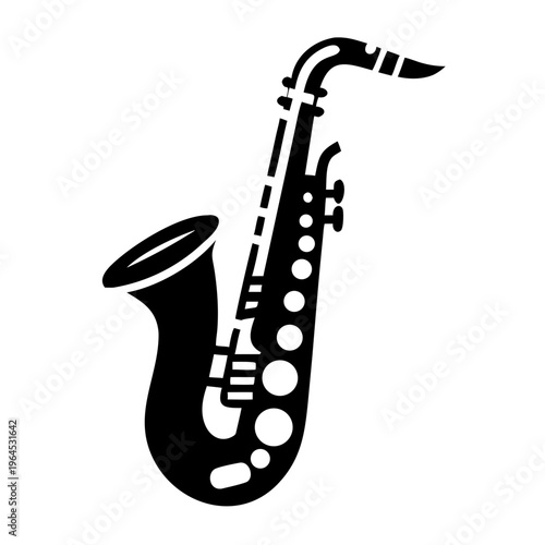 alto saxophone musical instrument icon illustration for jazz band performance design