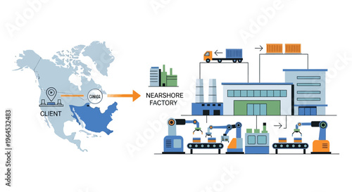 Nearshoring Manufacturing and Supply Chain from North America to Canada: Automated Factory & Logistics Map