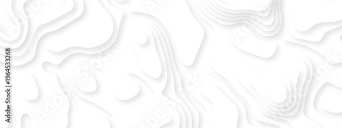 Vector lines seamless pattern sea map topography design. White wave paper curved reliefs Contour maps. Discovery topographic texture backdrop landscape earth style trail map geography design.