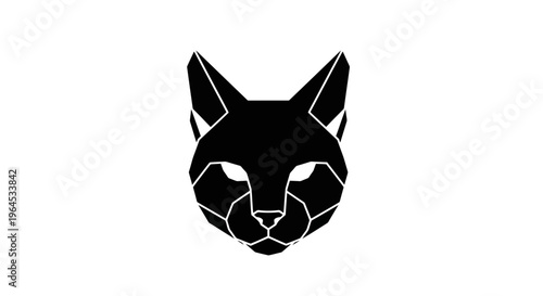 Geometric cat head logo