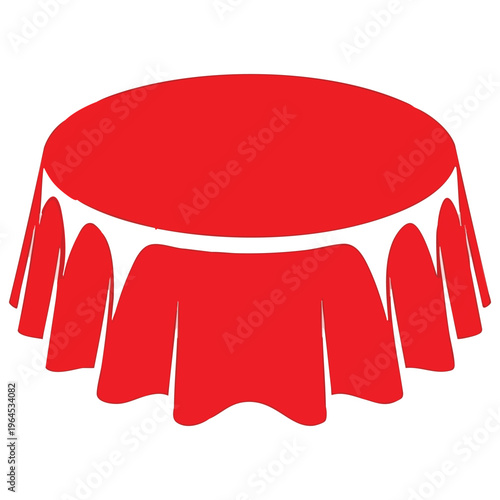 Red Round Tablecloth