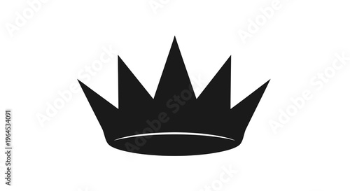 Minimalist black crown icon