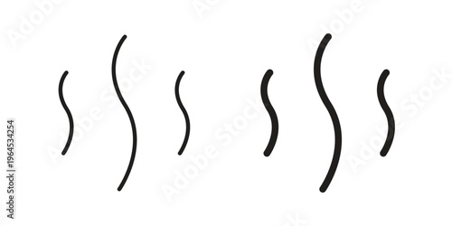 Smoke steam icons. Vector graphic. Editable vector stroke. EPS 10.