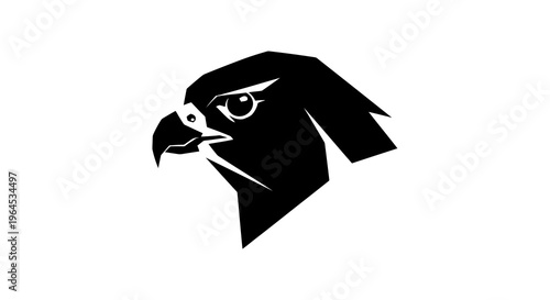 Minimalist falcon head logo