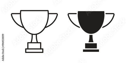 Trophy icons. Vector graphic. Editable vector stroke. EPS 10.