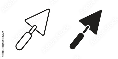 Trowel icons. Vector graphic. Editable vector stroke. EPS 10.