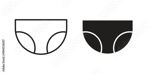 Underpants icons. Vector graphic. Editable vector stroke. EPS 10.
