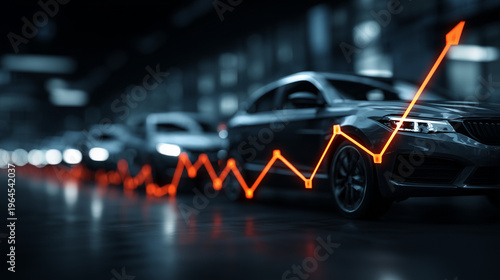 Rising trends in automotive industry sales global market insights data visualization urban environment analytical perspective