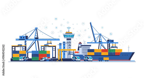 Smart Port Logistics: Automated Global Shipping with IoT Technology, Autonomous Vehicles, and Digital Supply Chain Management