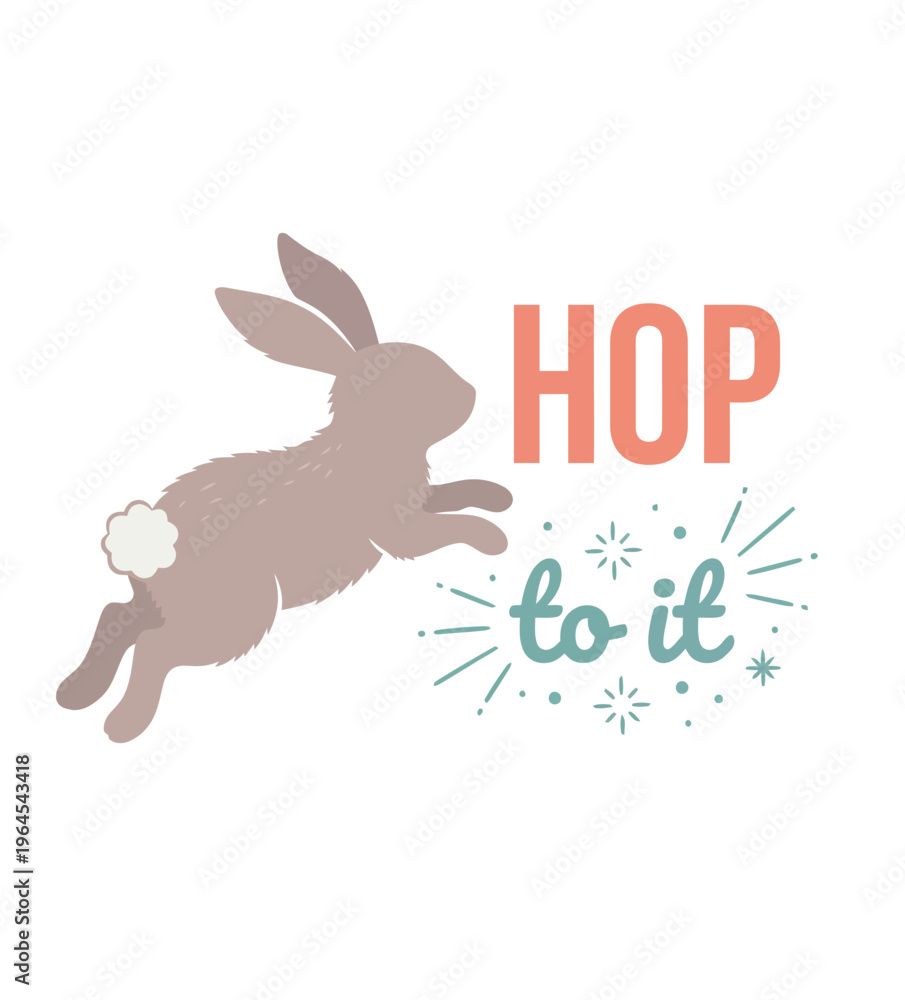 Fototapeta premium Happy Easter Bunny Illustration