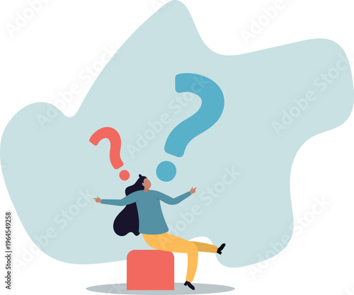 Business doubt choice, make decision on work direction,human life and situation.