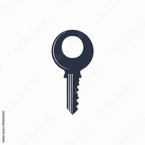 Black Key with Round Handle.