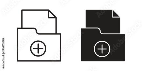 File medical icons for web and mobile UI design. Glyph vector with editable stroke