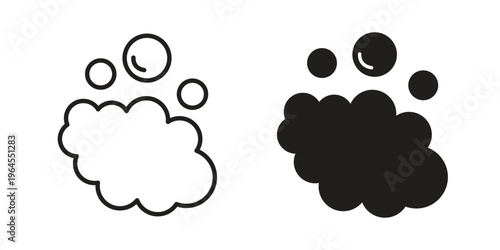 Foam icons for web and mobile UI design. Glyph vector with editable stroke