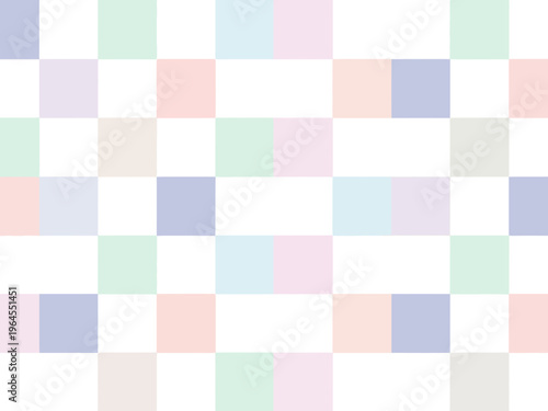 Pastel color checkerboard pattern of squares with varying hues