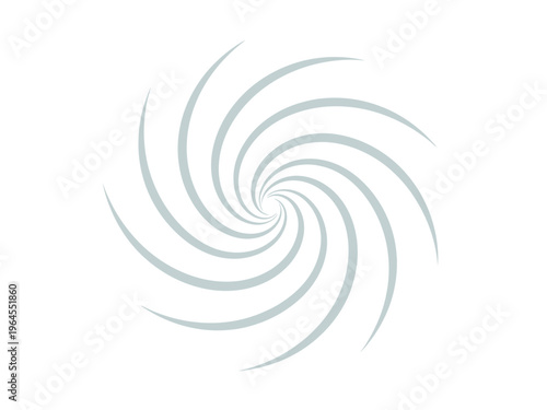 Pale blue spiral design rotating inwards on a white background