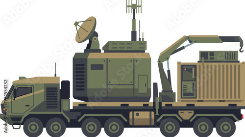 This military vehicle equipped with advanced communication technology highlights the importance of modern military operations and strategic effectiveness.