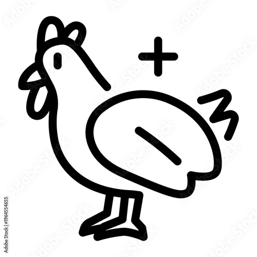 This Chicken icon is suitable for Farm and Ranch, etc.