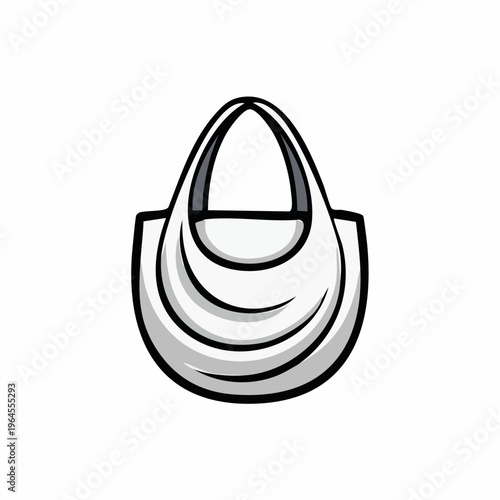 White Handbag Fashion Accessory Illustration Design.