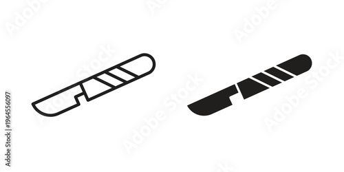 Scalpel icons for web and mobile UI design. Glyph vector with editable stroke