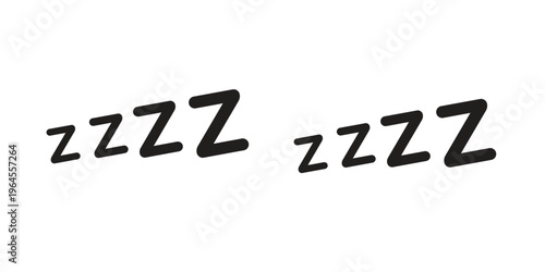 Snooze icons for web and mobile UI design. Glyph vector with editable stroke