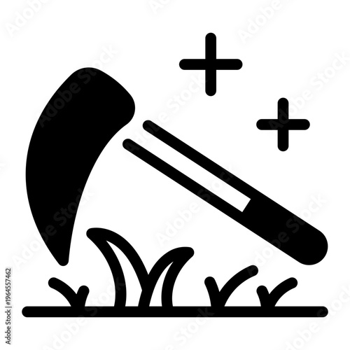 This Scythe icon is suitable for Farm and Ranch, etc.