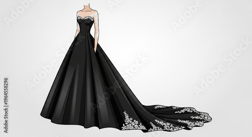 woman in black dress with umbrella