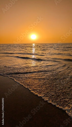 Sénégal, coucher de soleil sur la plage