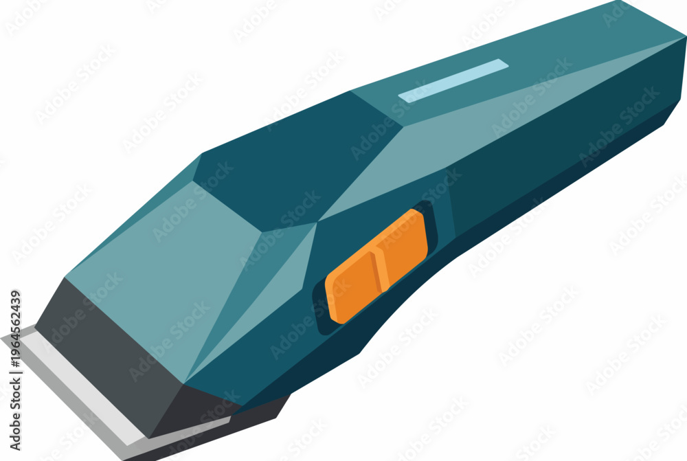 Fototapeta premium An artistic representation of a cutter tool, showcasing its sleek design and functionality against a minimalist background, emphasizing craftsmanship and precision in a creative way.