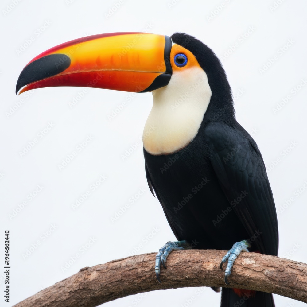 Fototapeta premium Toucan bird close up on white