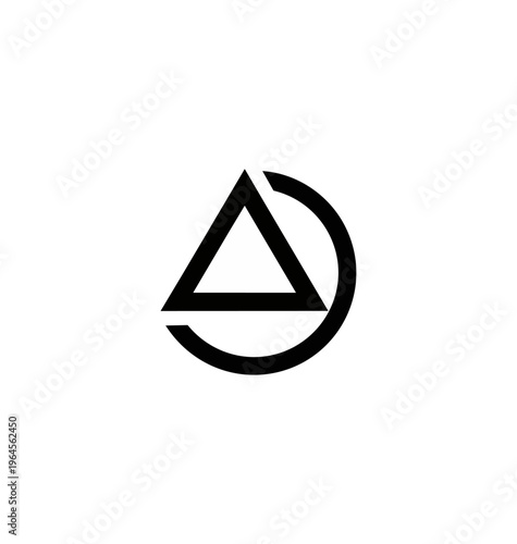 Geometric white triangle on black background conceptual design Free Download Geometric white triangle on black background conceptual design - GFXLoad