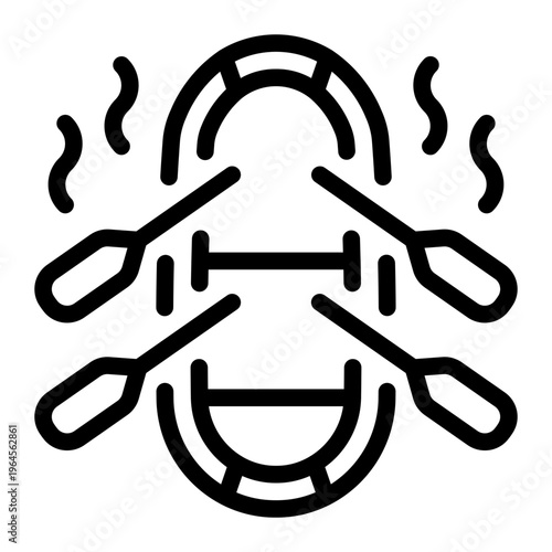 This Rafting icon is suitable for use in Extreme Sport.