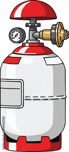  the image now. It appears to be a cartoon illustration of a propane or gas tank