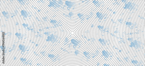 Bushes and dry grass with snow and ice. Halftone with circles