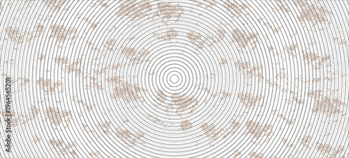 Bushes and dry grass with snow and ice. Halftone with circles