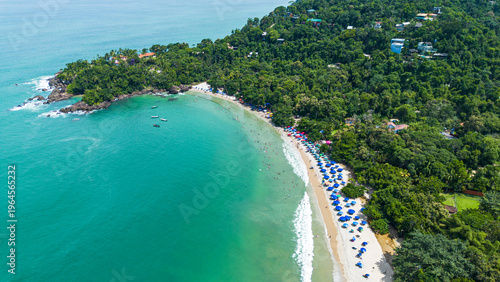 Photos Aerial drone view of Felix Beach in Ubatuba, Brazil