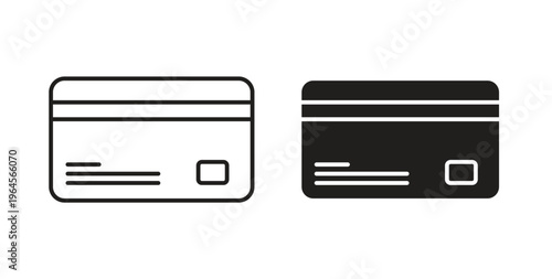ATM card icons symbol. Simple, flat design for web or mobile app