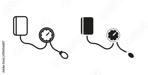 Blood pressure meter icons symbol. Simple, flat design for web or mobile app