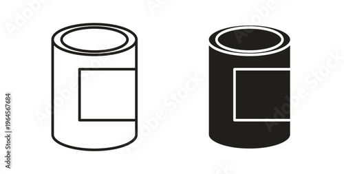 Canned food icons symbol. Simple, flat design for web or mobile app