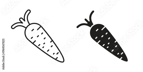 Carrot icons symbol. Simple, flat design for web or mobile app