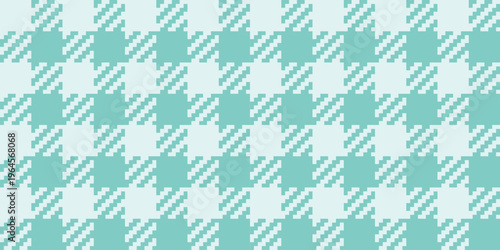 Mint Minty Pixel Gingham Seamless Pattern, Soft Aqua Checkered Pastel Plaid Vector Background
