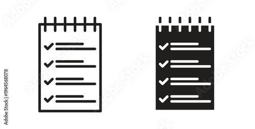 Check list icons symbol. Simple, flat design for web or mobile app