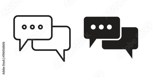 Conversation icons symbol. Simple, flat design for web or mobile app