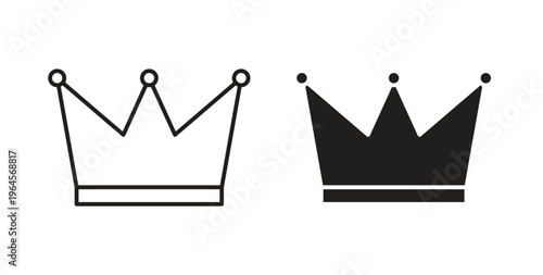 Crown icons symbol. Simple, flat design for web or mobile app