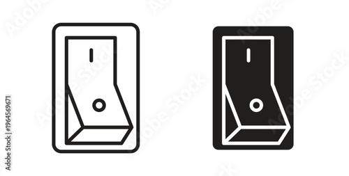 Electric switch icons symbol. Simple, flat design for web or mobile app