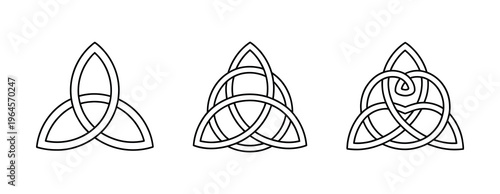 Celtic Triquetra Knot – Viking Symbol Simple Black Vector Design